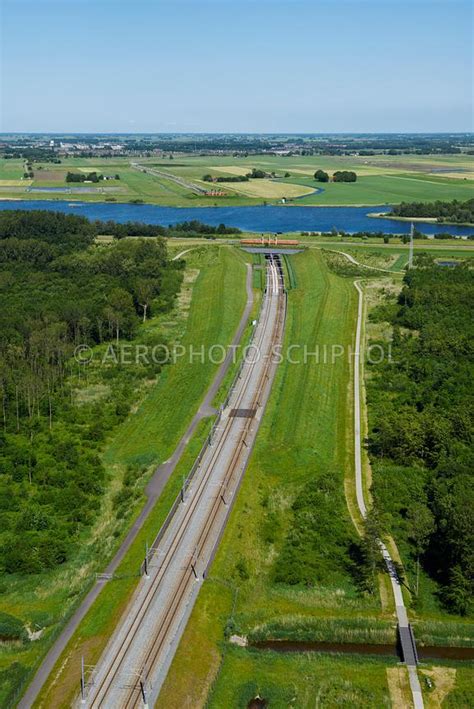 aerophotostock dronten luchtfoto drontermeertunnel hanzelijn
