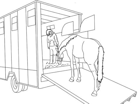 truck  horse trailer coloring page coloring pages