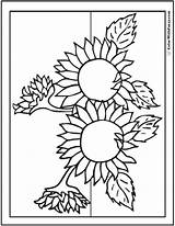 Sunflowers Printables sketch template
