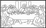 Supper Vinci Leonardo Lent Davinci Ultima Abendmahl Ceia Catholic Colorir Holy Bestcoloringpagesforkids Ausmalbild Coloriage Letzte Vitrais Quadro Body sketch template
