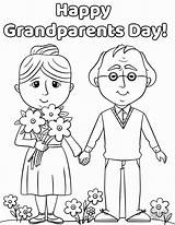 Grandparents Abuelos Grandparent Nonni Preschoolers Grands sketch template