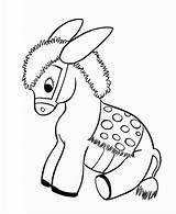 Donkey Coloring Pages Printable Kids Baby sketch template