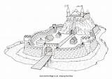 Castle Bailey Motte Norman Colouring Medieval Kids Castles Pages Middle Coloring Ages Drawbridge Knight History Choose Board Projects School Baileys sketch template