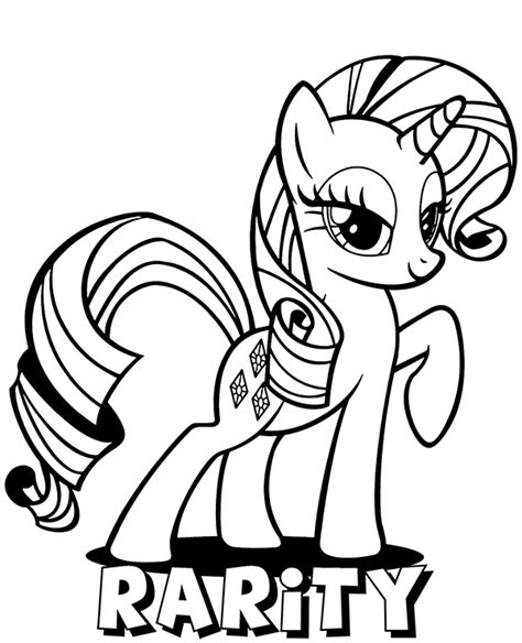 rarity pony coloring page mlp topcoloringpagesnet