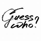 Guess Who Clipart Clipground Lettering sketch template