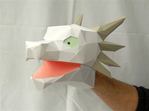 hand puppet pattern baby dragon build   paper etsy