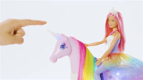 barbie dreamtopia magical lights unicorn smyths toys youtube