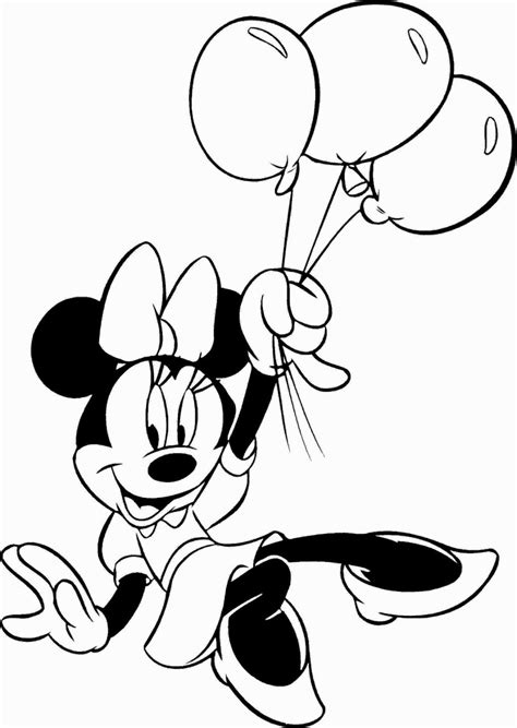 minnie mouse birthday coloring pages printable