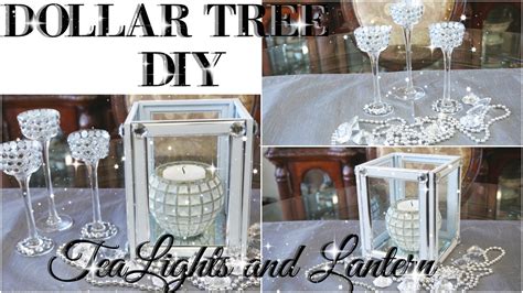 diy dollar tree bling tealight holder  lantern decor