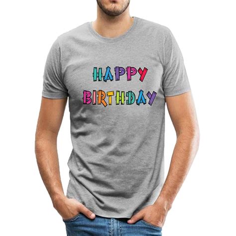 shirt happy birthday adult  shirt short sleeves graphic novelty tees  seknovelty