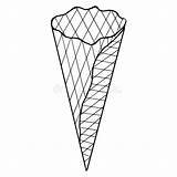 Cone Waffle Confectionery Tube sketch template