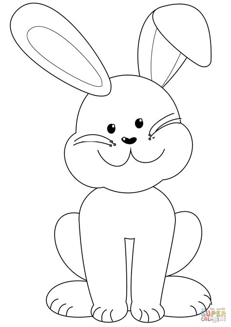 printable bunny coloring page  crafter files