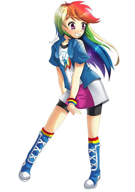 rainbow dash human full body  loveeategg  deviantart