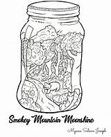 Moonshine Smokey sketch template