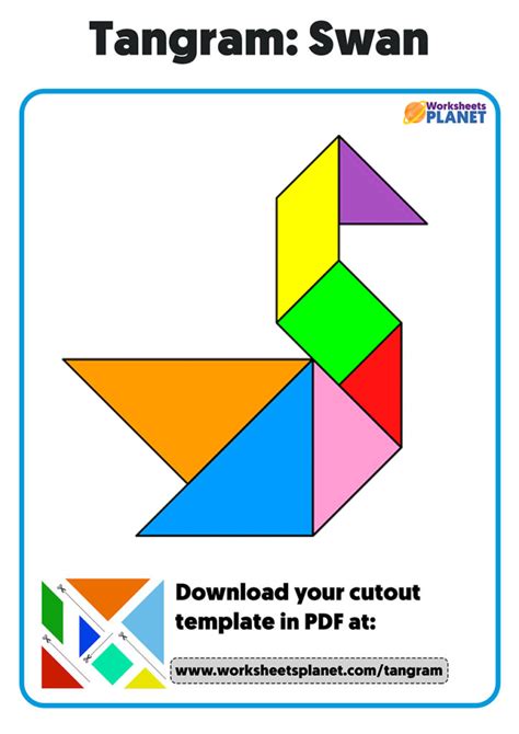 animal tangram shapes  kids ready  print set