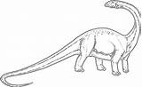 Brontosaurus Jurassic sketch template