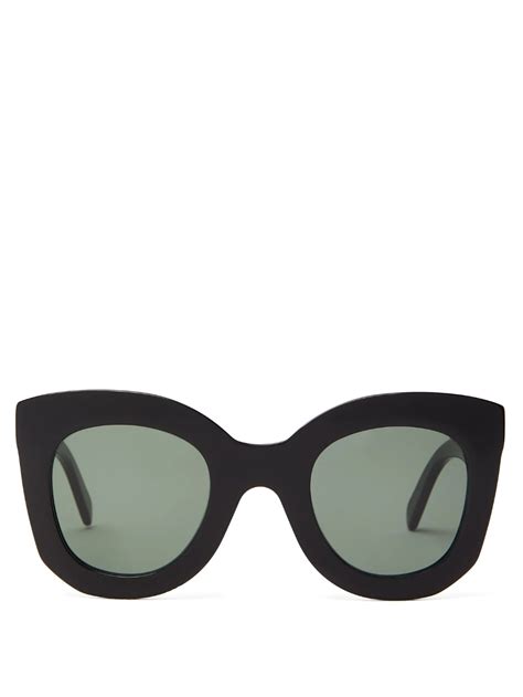 oversized round acetate sunglasses celine eyewear matchesfashion au
