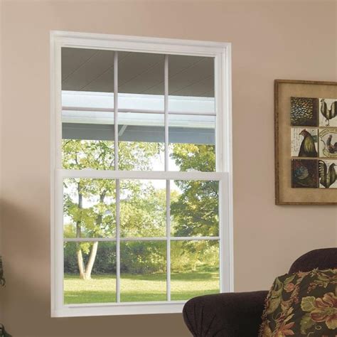thermastar  pella vinyl double pane annealed  construction egress double hung window rough