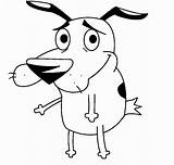 Cowardly Coloring Courage Pages Dog Getdrawings Color Getcolorings sketch template