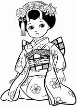 Japonesas Kimono Bonecas Meninas Japanese Gueixas Menininhas Japonesa Japon Riscos Gueixa Pintar Origami Sheets Quilts Japao Luluzinha Anúncios Publicidade Japan1 sketch template