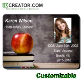 homeschool student id card id card template homeschool homeschool