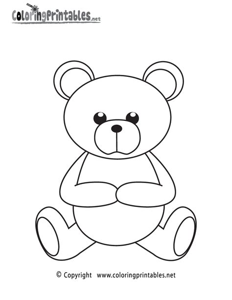 printable teddy bear coloring page