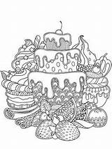 Kleurplaat Coloring Geburtstagstorten Cake Malvorlage Ausmalbild Stimmen Stemmen sketch template