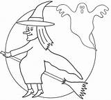 Witch Coloring Pages Printable Printables Broom Witches Kids Print Halloween Color Clipart Hallween Cartoon Sheet Arm Cliparts Library Hat Popular sketch template