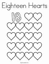 Eighteen Numbers sketch template