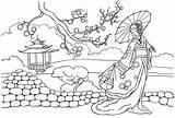 Coloring China Pages Princess Tale Fairy sketch template
