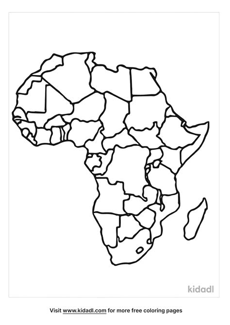 map  africa coloring pages  kids