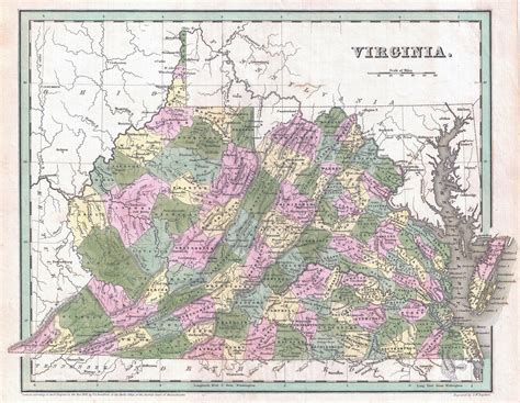 detailed large map  virginia