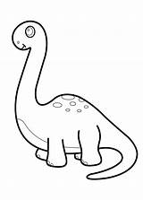 Coloring Kids Dinosaur Pages Brontosaurus Cartoon Printable Little Dinosaurs Bubakids Colouring Outline Template Easy Sheets Print Animal Choose Board Stencil sketch template