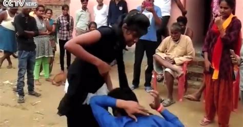 Watch Moment Woman Beats And Humiliates Man She Claims