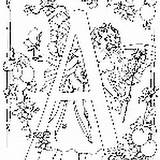 Alfabeto Hadas sketch template