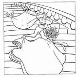 Disney Cinderella Cendrillon Coloriage Bal sketch template