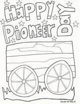 Pioneer Coloring Pages Happy Utah Mormon Doodles Religious sketch template