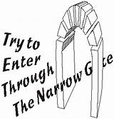 Year Gate Narrow Enter Ordinary Sunday Time Jesus Try 21th sketch template
