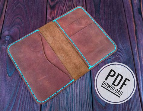 leather wallet template pattern vertical wallet pattern bifold