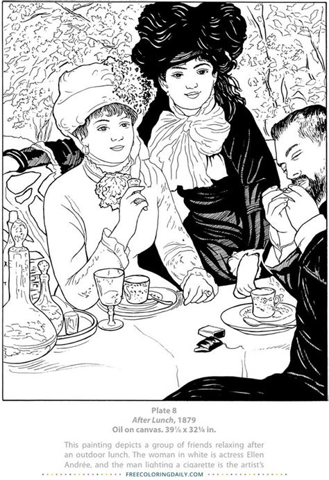 renoir coloring pages printable coloring pages