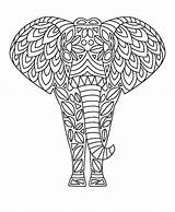 Coloring Pages Elephant Choose Board Zentangle sketch template
