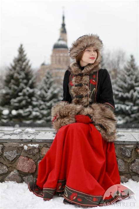 Short Fur Coat Russian Seasons With Hat And Muff