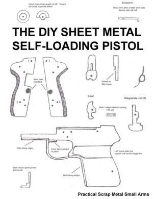 semi auto pistol improvised  sheet metal  firearm blog pistol scrap metal sheet metal