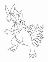 Pokemon Coloring Pages Sceptile Advanced Colorear Swampert Para Mega Colouring Ausmalbilder Kids Picgifs Dibujos Coloriage Drawing Greninja Print Color Lucario sketch template