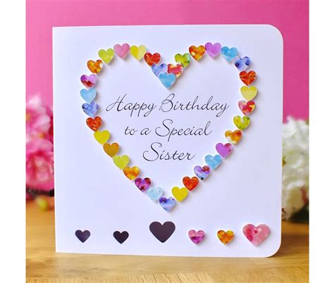 Sister Birthday Card Handmade Birthday Card For A Special Etsy