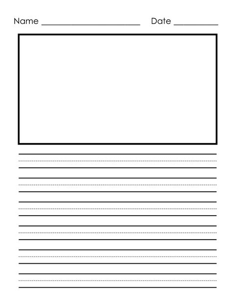 printable writing paper  border floss papers elementary lined