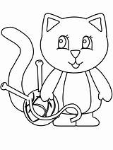 Gato Gatos Katzen Ovillo Gatitos Chats Coloriage Gatti Desenhos Everfreecoloring Tiernos Binoo Toopy Pokemon Colorir Animales Aprendefeliz Bebés Malvorlage Gifgratis sketch template