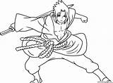 Sasuke Coloring Naruto Pages Anime Printable sketch template