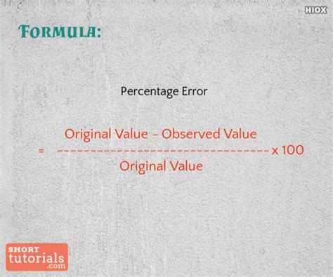 calculate percentage error complete howto wikies