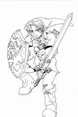 Zelda Ocarina Ausmalbild sketch template